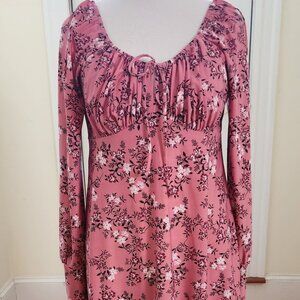 Lily Rose pink with flowers, long sleeve NWT